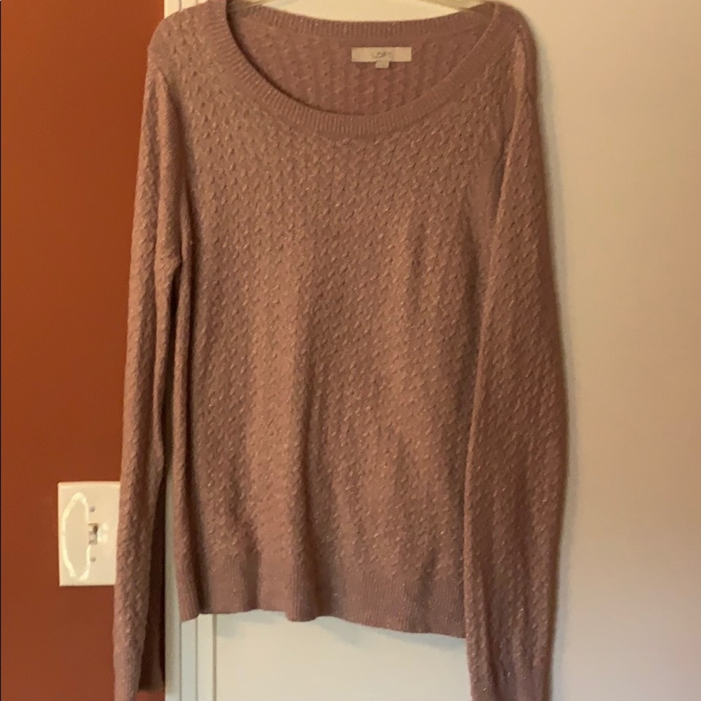 Pink sweater with sparkles